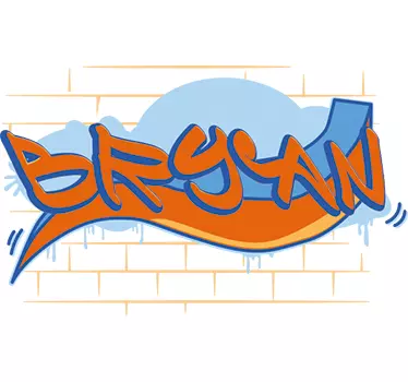 Personifierad graffiti vägg klistermärke - Tenstickers