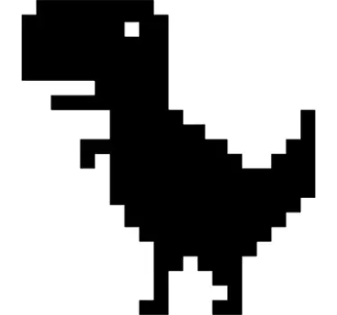Pixel dinosaurie vägg klistermärke - Tenstickers
