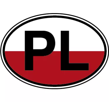 Pl flagga bil dekal - Tenstickers