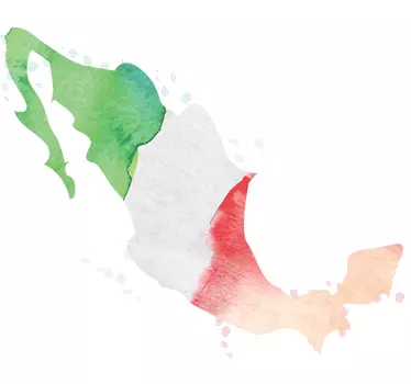 Profil mexico flagga dekal - Tenstickers