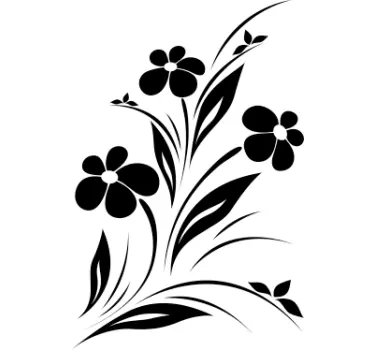 Prydnads corsage blommig vägg klistermärke - Tenstickers