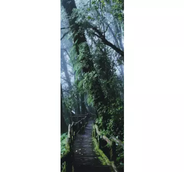 Regnskog dörr dekal - Tenstickers