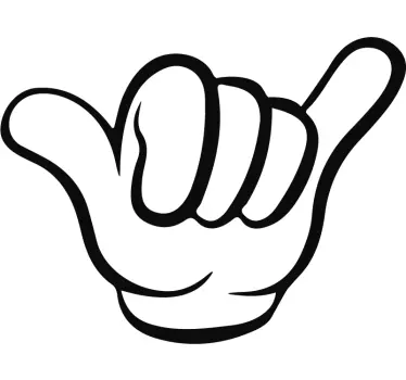 Rolig hand enfärgade klistermärke fordon - Tenstickers