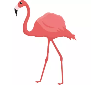 Rosa flamingo väggkonst klistermärke - Tenstickers