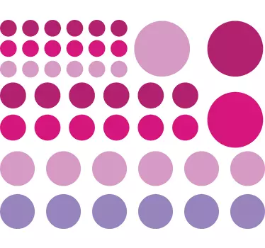 Rosa toner cirkel klistermärken - Tenstickers