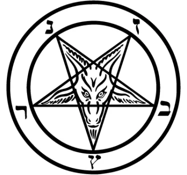 Satanisk pentagram vinylklistermärke - Tenstickers