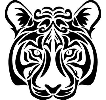 Självhäftande tigerhuvud - Tenstickers