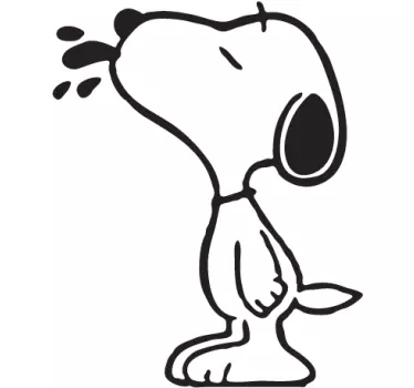 Snoopy hem klistermärke - Tenstickers