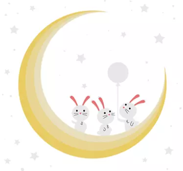 Stjärnor baby rum illustration vägg konst dekal - Tenstickers