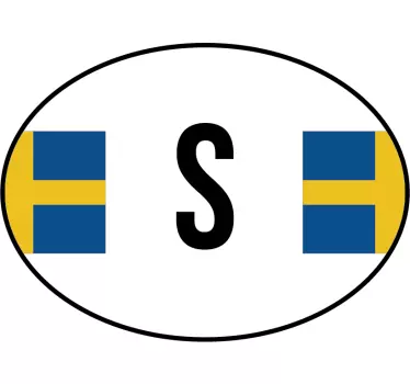 Sveriges flaggbildekal - Tenstickers