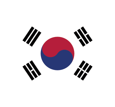 Sydkorea flagga klistermärke - Tenstickers