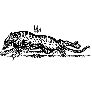 Thai tiger vägg klistermärke - Tenstickers