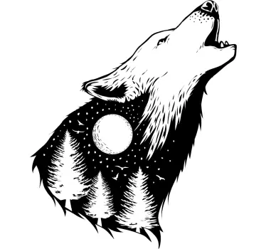 Tjutande vilda djur klistermärke - Tenstickers