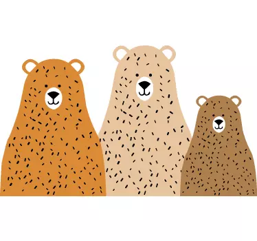 Tre små björnar illustrationväggkonst - Tenstickers