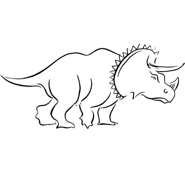 Triceratops dinosaurie väggklistermärke - Tenstickers