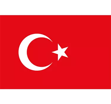 Turkiet flagga vägg klistermärke - Tenstickers