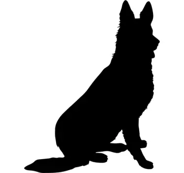 Tysk shepard silhuett - Tenstickers