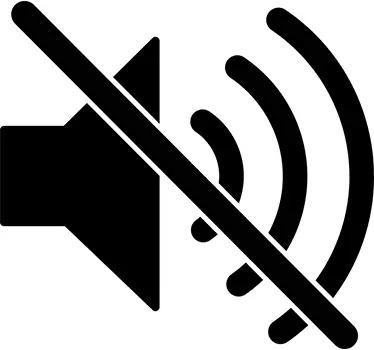 Tystnad symbol vägg klistermärke - Tenstickers