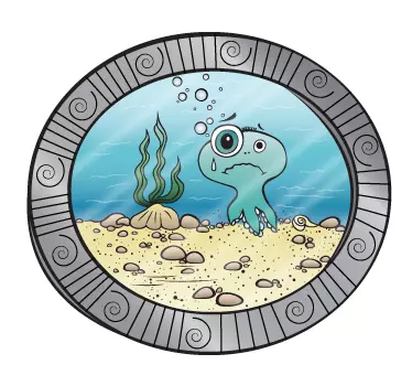 Under klistermärket för havsportholern - Tenstickers