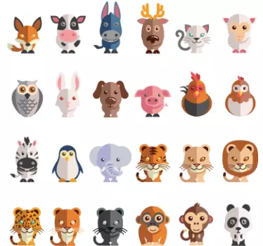 Ungar djurdekal samling - Tenstickers