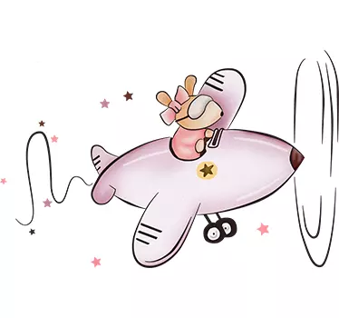 Ungar lilla musen i planet klistermärke - Tenstickers