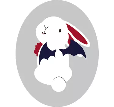 Väggklistermärken djur söt vampyrkanin - Tenstickers