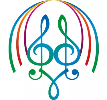 Väggklistermärken djur strålande melodikoner - Tenstickers