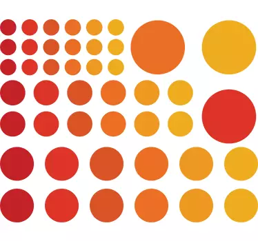 Varma toner cirkel klistermärke - Tenstickers
