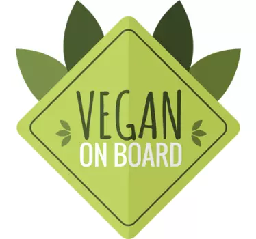 Vegan ombord vinyl skylt - Tenstickers
