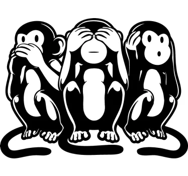 Visdom apor vardagsrum vägg inredning - Tenstickers