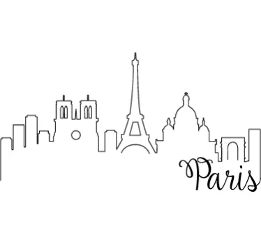 Vykort från paris väggklistermärken - Tenstickers