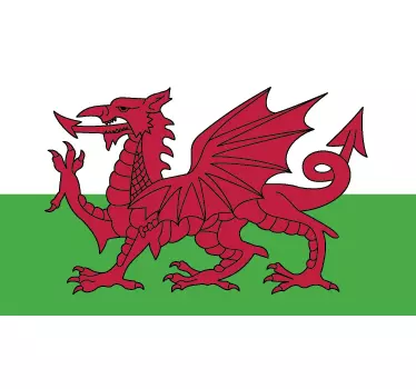 Wales flagga vägg klistermärke - Tenstickers