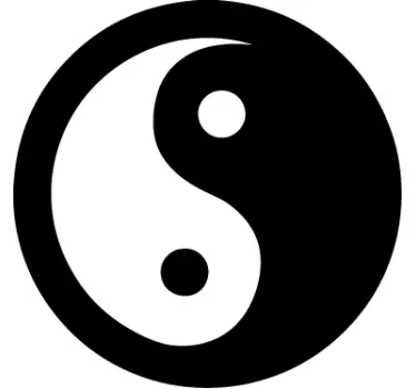 Yin yang vägg klistermärke - Tenstickers
