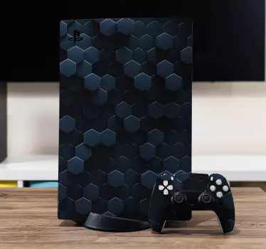 3d hexagon playstation 5 klistermärke - Tenstickers