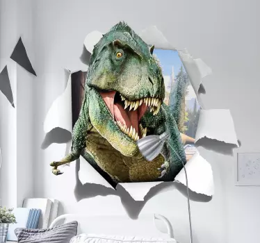 3d t-rex vägg klistermärke - Tenstickers