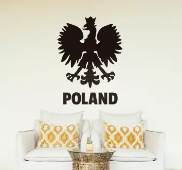 Poland vapensköld bil dekal - Tenstickers