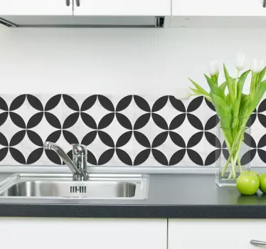 Blomma mönster hydrauliska plattor överföring - Tenstickers
