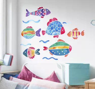 Fiskbarns klistermärken - Tenstickers
