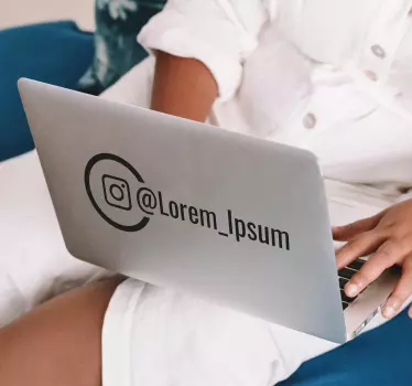 Personlig instagram fönster klistermärke - Tenstickers