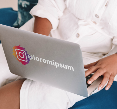 Instagram sociala medier logotyp tecken klistermärke - Tenstickers