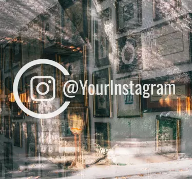 Personlig instagram fönster klistermärke - Tenstickers