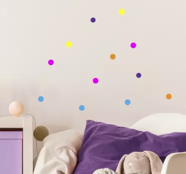 Färgglada konfetti illustration vägg konst dekal - Tenstickers