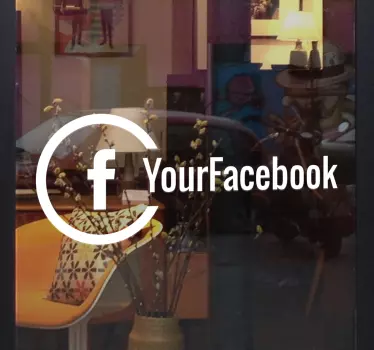 Facebook fönster klistermärke för företag - Tenstickers
