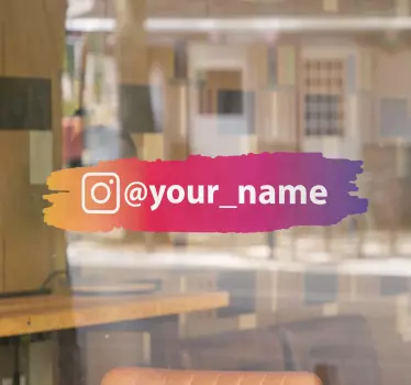 Personlig måla stroke instagram tecken klistermärke - Tenstickers