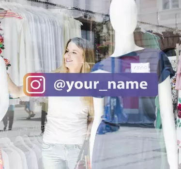 Personlig lila instagram logotyp tecken klistermärke - Tenstickers