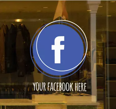 Personlig cirkelfacebook-fönsterdekal - Tenstickers