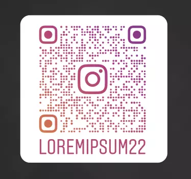 Mångfärgad instagram qr -kod anpassad klistermärke - Tenstickers