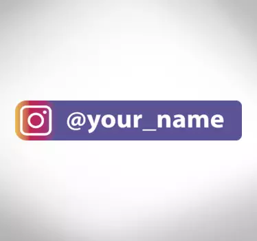 Personlig lila instagram logotyp tecken klistermärke - Tenstickers