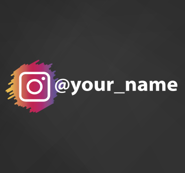 Instagram sociala medier logotyp tecken klistermärke - Tenstickers