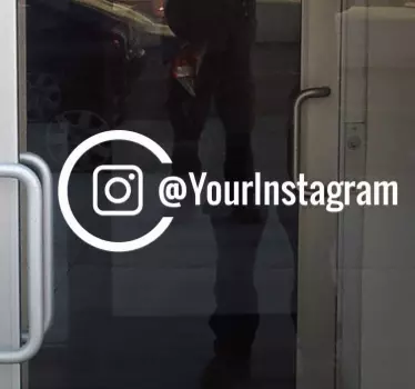 Personlig instagram fönster klistermärke - Tenstickers